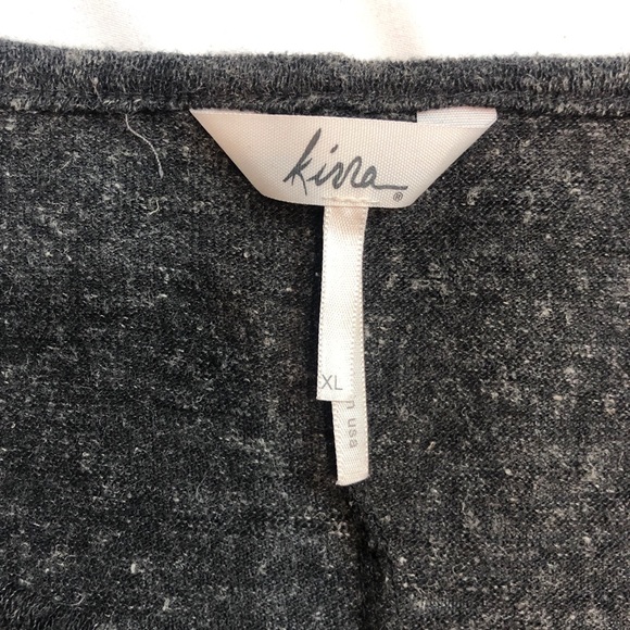 Grey oversized womens long sleeve shirt loungewear - Picture 3 of 6